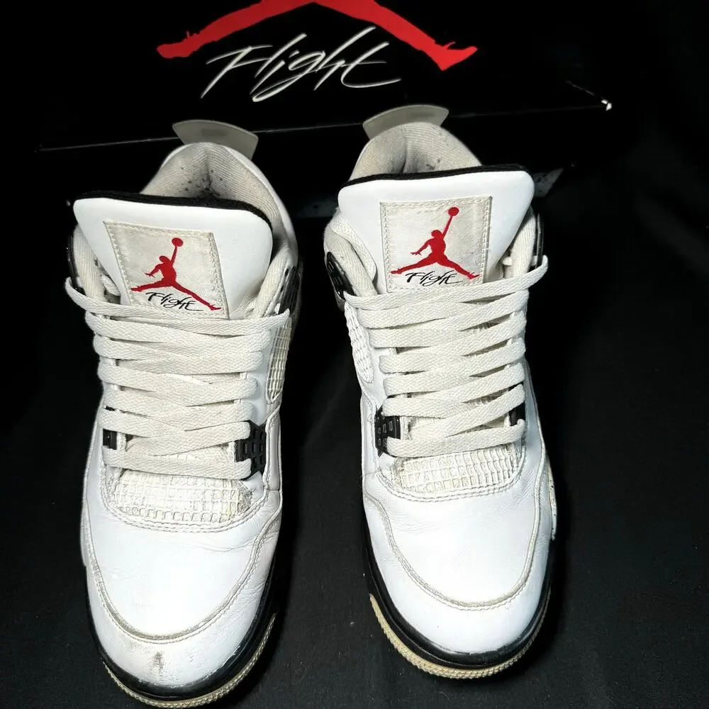 Size 8.5 - Nike Air Jordan 4 Retro OG White Cement 2016 Men's Shoes